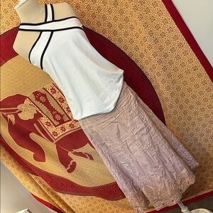 Embellished Pink Midi A-Line Skirt for Cocktail Events